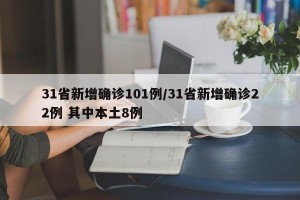 31省新增确诊101例/31省新增确诊22例 其中本土8例