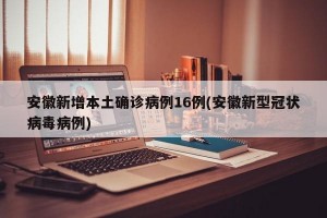 安徽新增本土确诊病例16例(安徽新型冠状病毒病例)