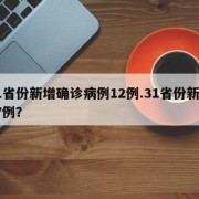 31省份新增确诊病例12例.31省份新增17例？